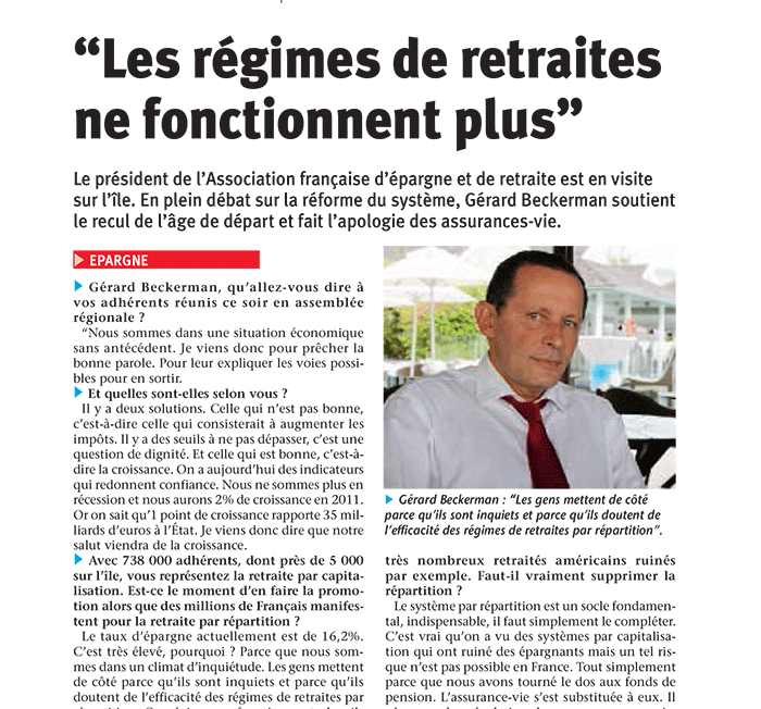 visuel post tribune « Les régimes de retraites ne fonctionnent plus »
