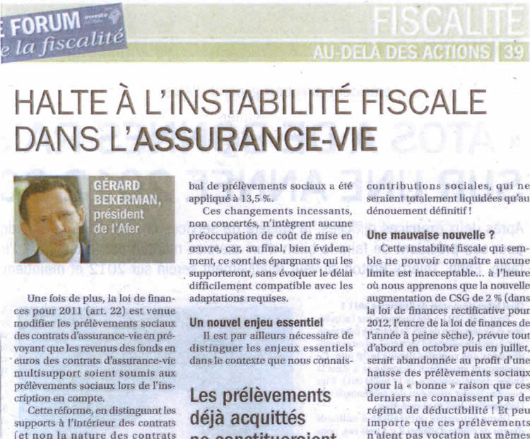 visuel post tribune Assurance-vie : Halte à l’instabilité dans l’assurance-vie!